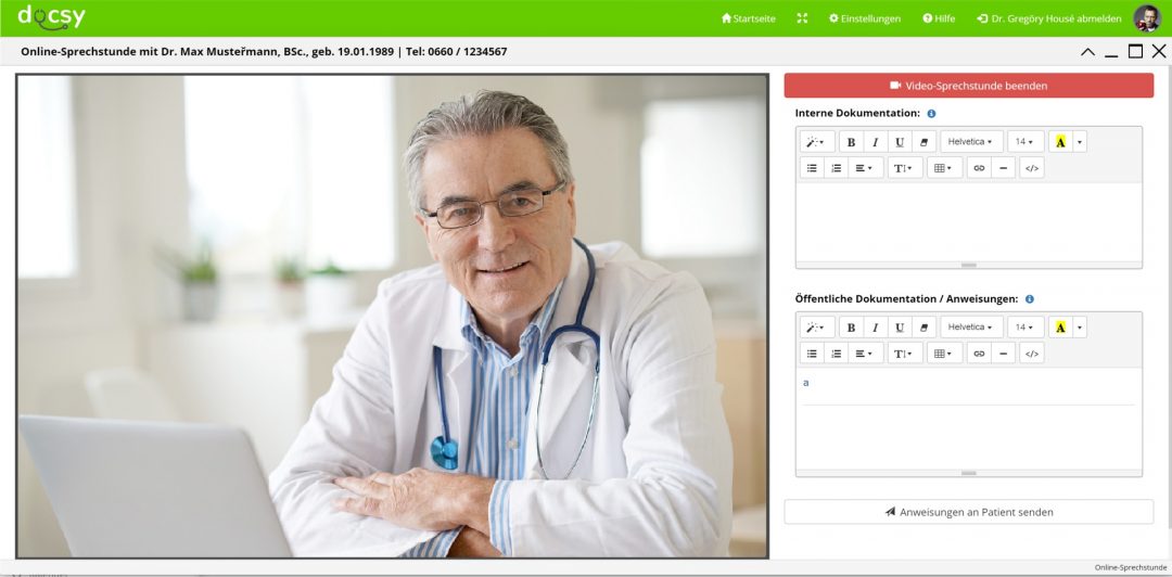 Docsy Video-Sprechstunde Und Telemedizin | Docsy